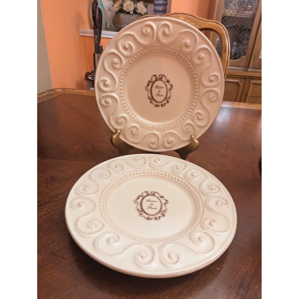 Bistro of Paris made exclusively for IMAX Worldwide imports  A Set Of 2 Plates